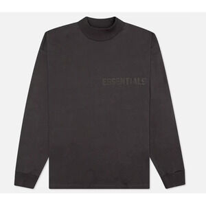 Fear Of God Essentials Long Sleeve Tee Off Black (125SU222015F) Men Size XXS New